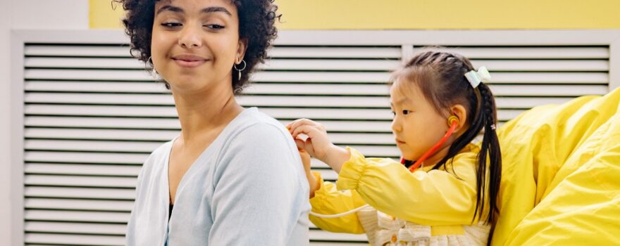 Child playing doctor